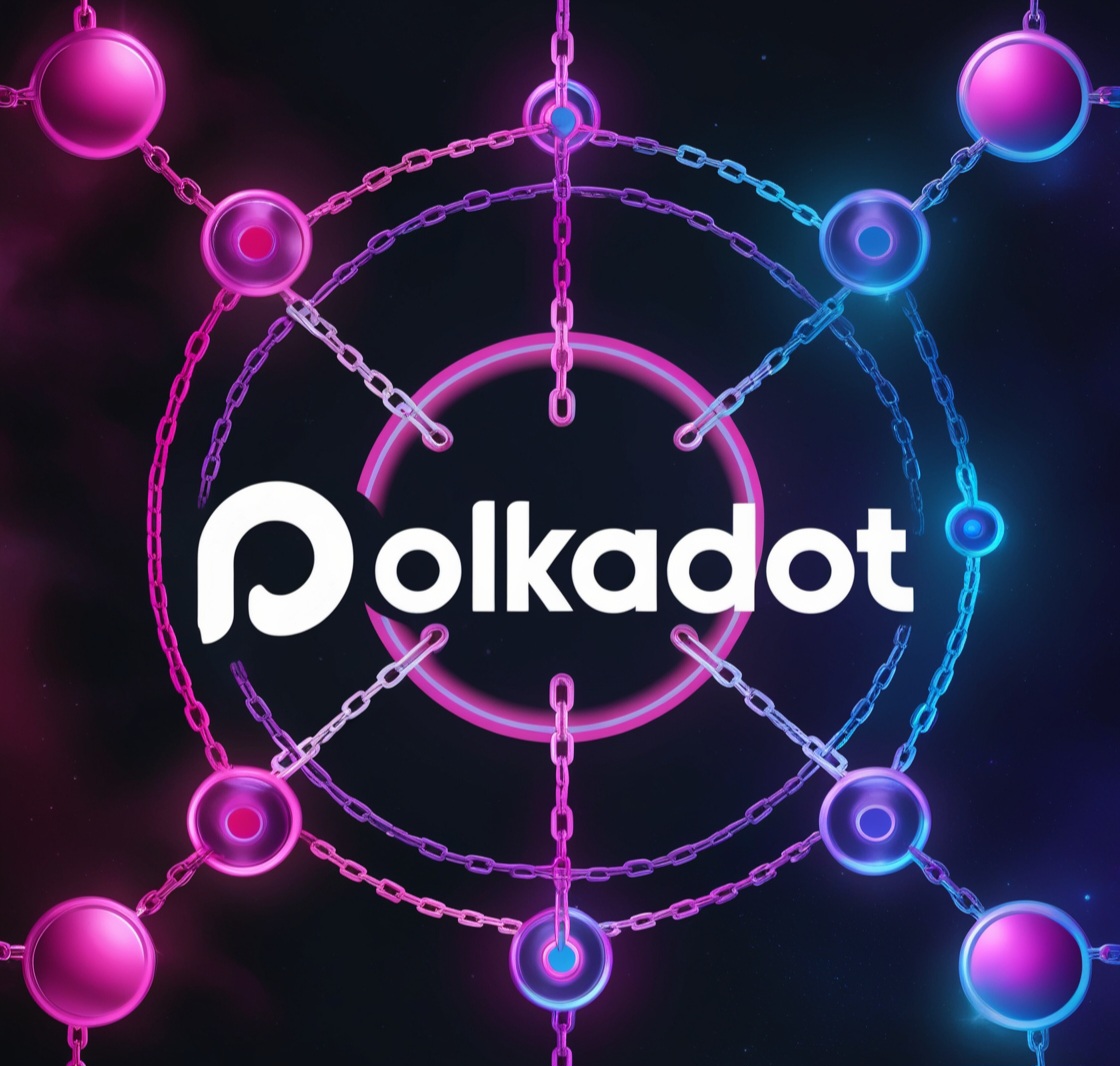Default Design an image representing Polkadot DOT with a futur 2